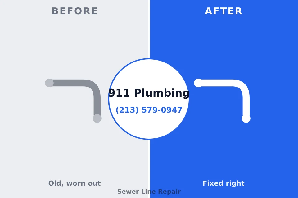 Before and after: plumbing repair The Plains, OH